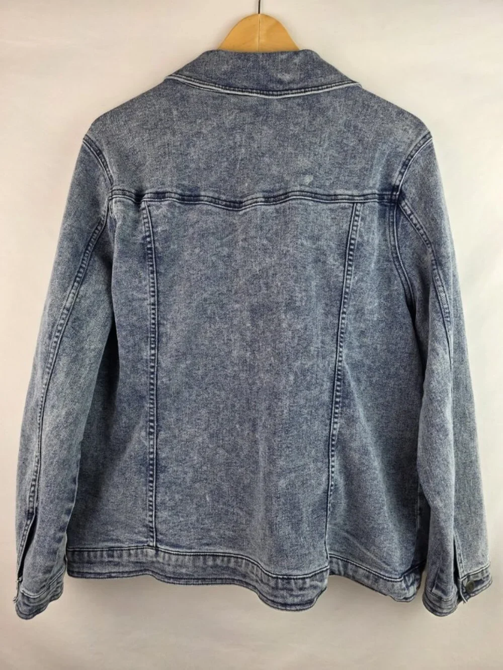 DG2 Diane Gilman Jean Jacket Women's Size 1X Blue Denim Jean Coat Jacket Top